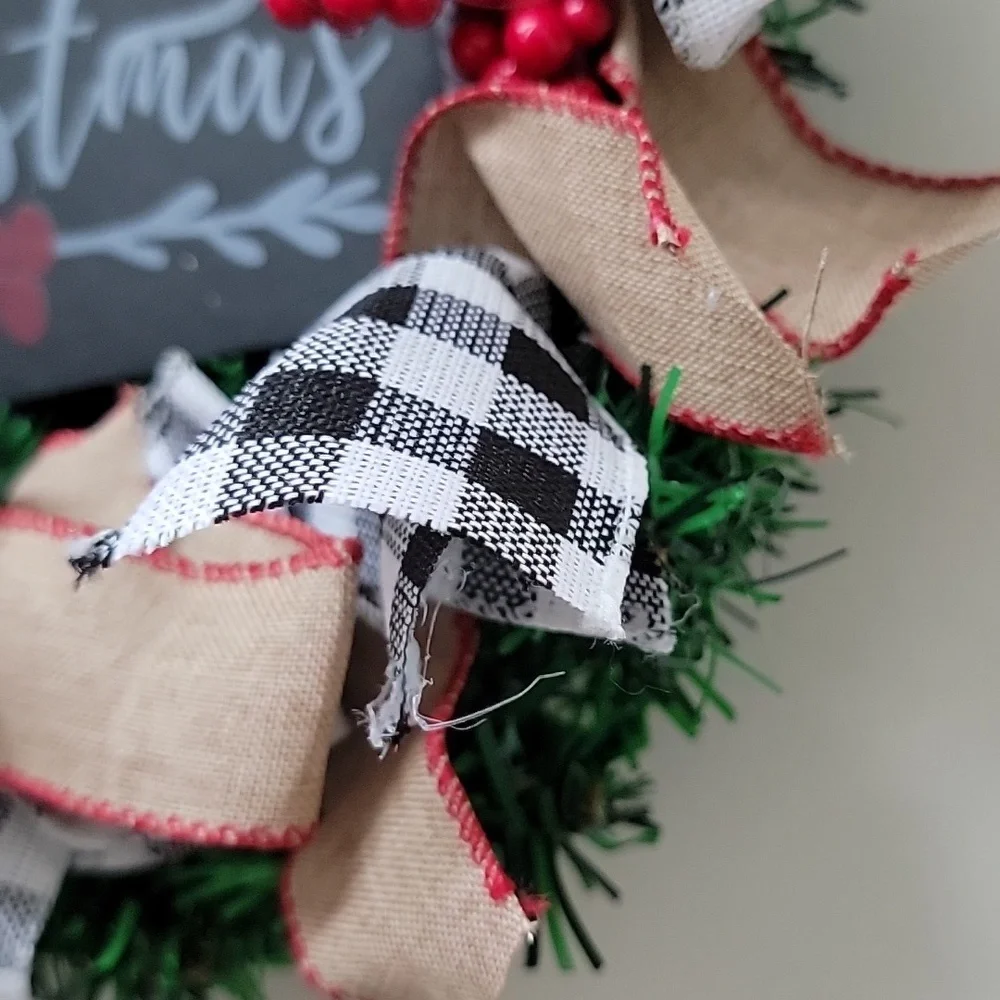Merry Christmas Door or Wall Wreath